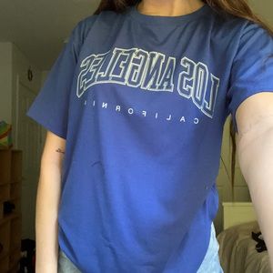 Los Angeles blue T-shirt